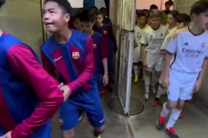 巴薩皇馬少年隊交手，德比氛圍一樣到位